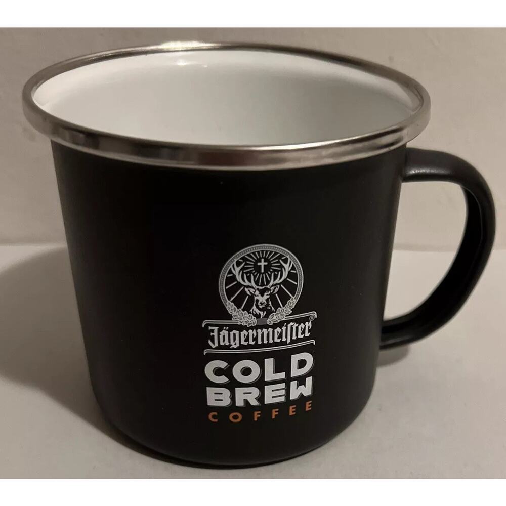 Jagermeister Cold Brew Coffee Black Tin Mug Cup